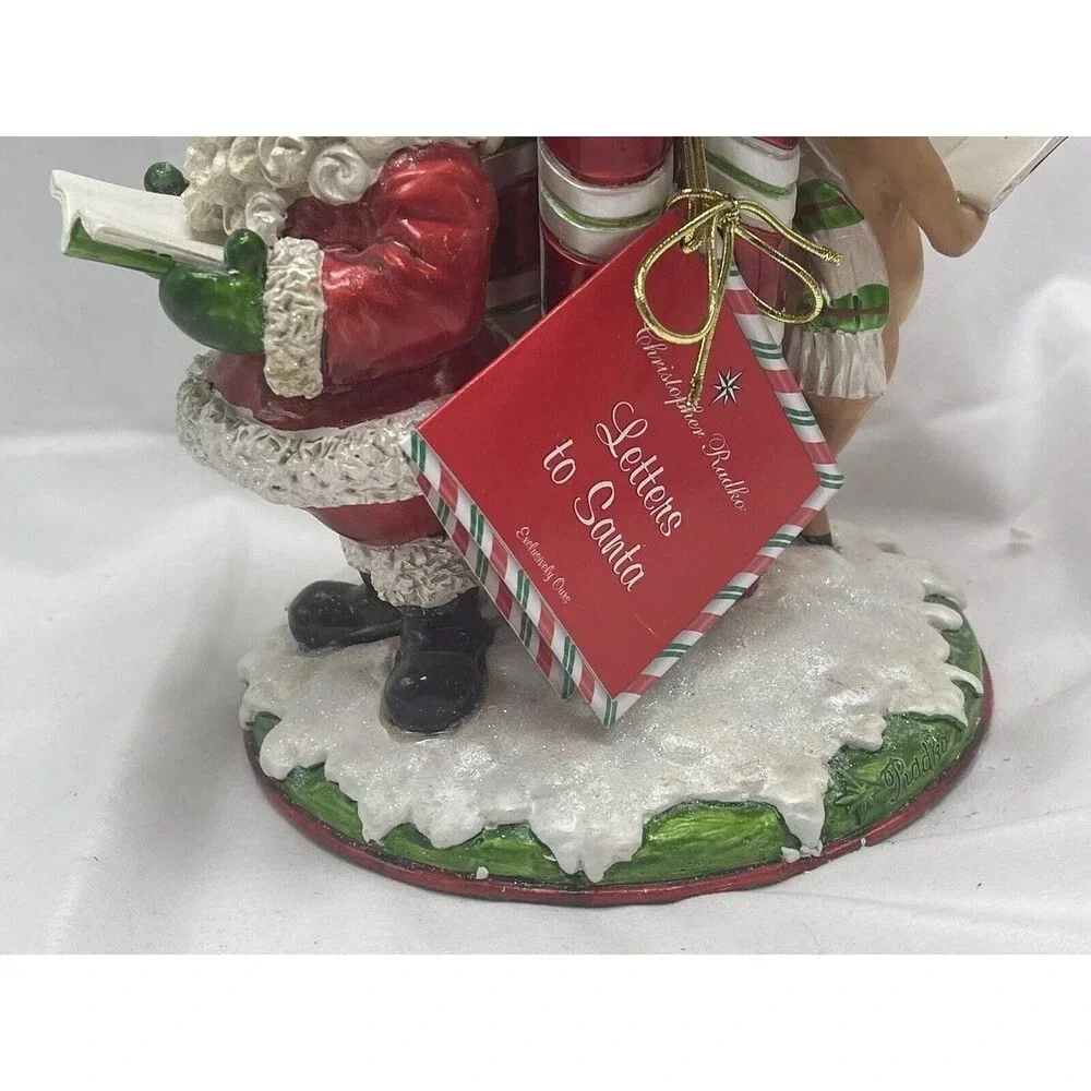 Radko Letters to Santa Candy Cane Votive Ceramic Box